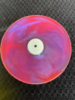 Pink/purple/blue/aqua/pearlescent swirl glow bottom white thumb piece spini